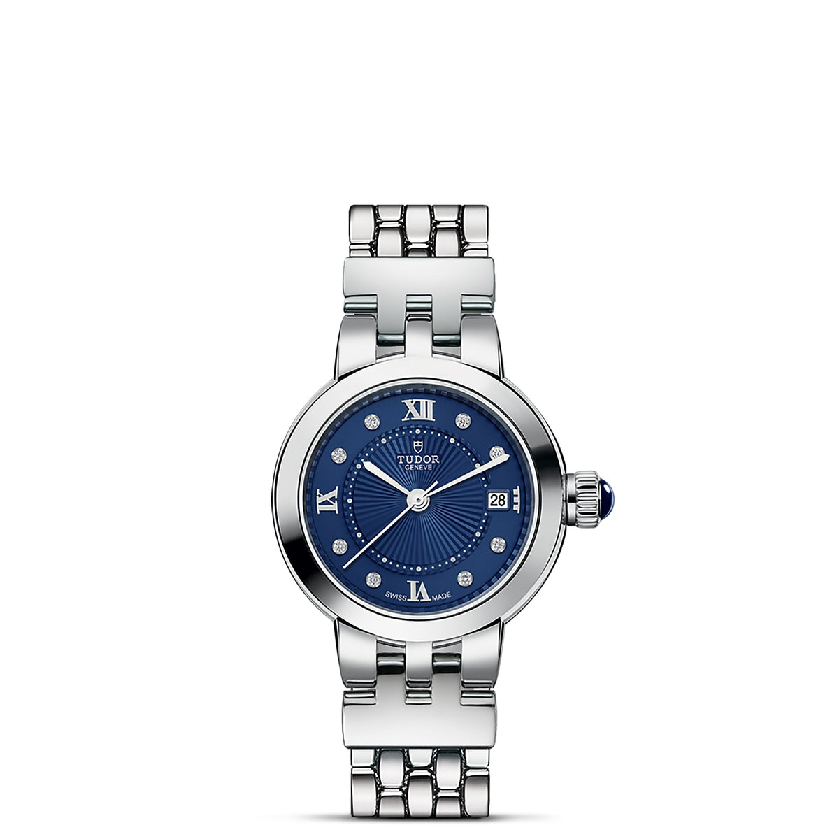 TUDOR Clair De Rose 26mm Stainless Steel Diamond Automatic Watch M35200-0010 - Michael Jones Jeweller