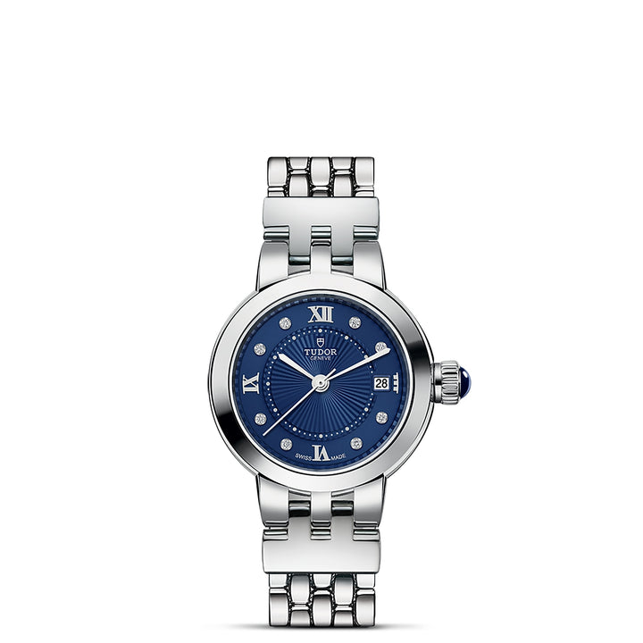 TUDOR Clair De Rose 26mm Stainless Steel Diamond Automatic Watch M35200-0010 - Michael Jones Jeweller