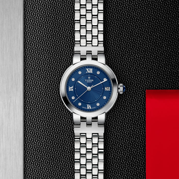 TUDOR Clair De Rose 34mm Stainless Steel Diamond Automatic Watch M35800-0010 - Michael Jones Jeweller