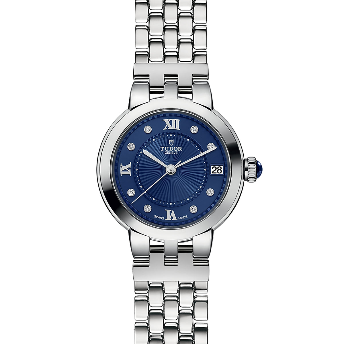 TUDOR Clair De Rose 34mm Stainless Steel Diamond Automatic Watch M35800-0010 - Michael Jones Jeweller