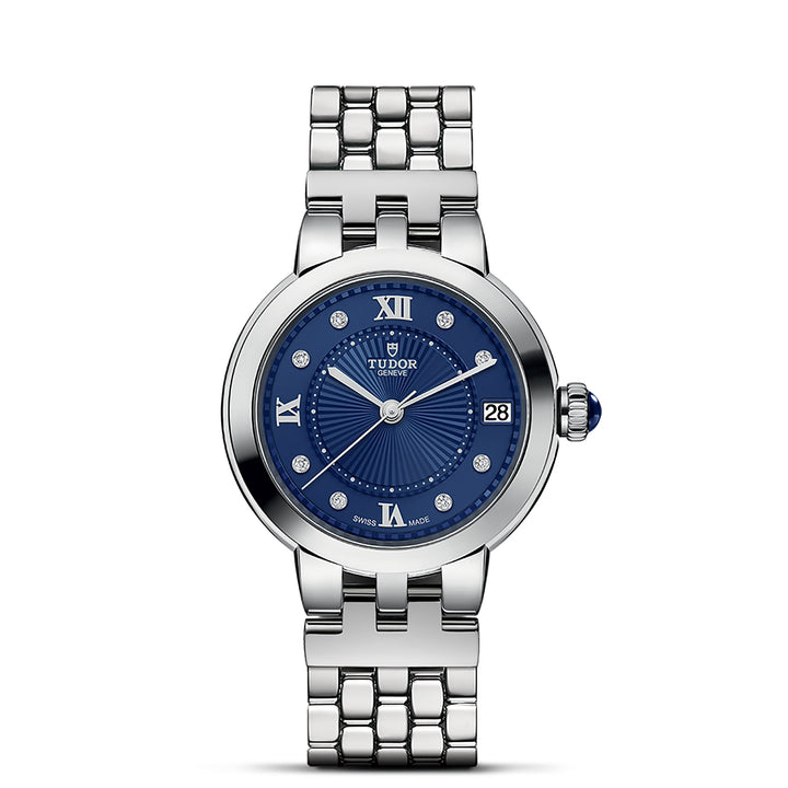 TUDOR Clair De Rose 34mm Stainless Steel Diamond Automatic Watch M35800-0010 - Michael Jones Jeweller