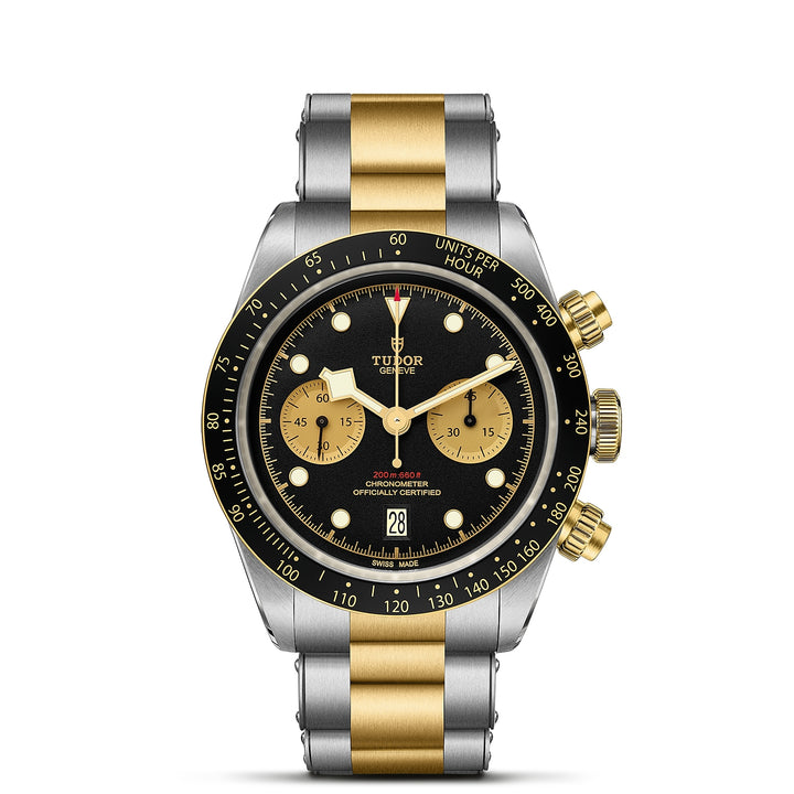 TUDOR Black Bay Chrono 41mm Chronometer Stainless Steel and Yellow Gold Automatic Watch M79363N-0001 - Michael Jones Jeweller