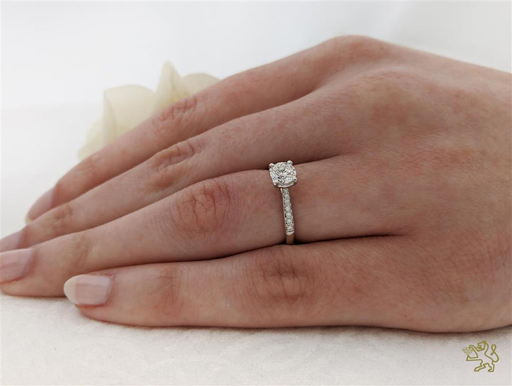 Memoire Aura Solitaire 0.50ct D SI1 Diamond Platinum Ring
