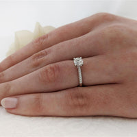 Memoire Aura Solitaire 0.50ct D SI1 Diamond Platinum Ring