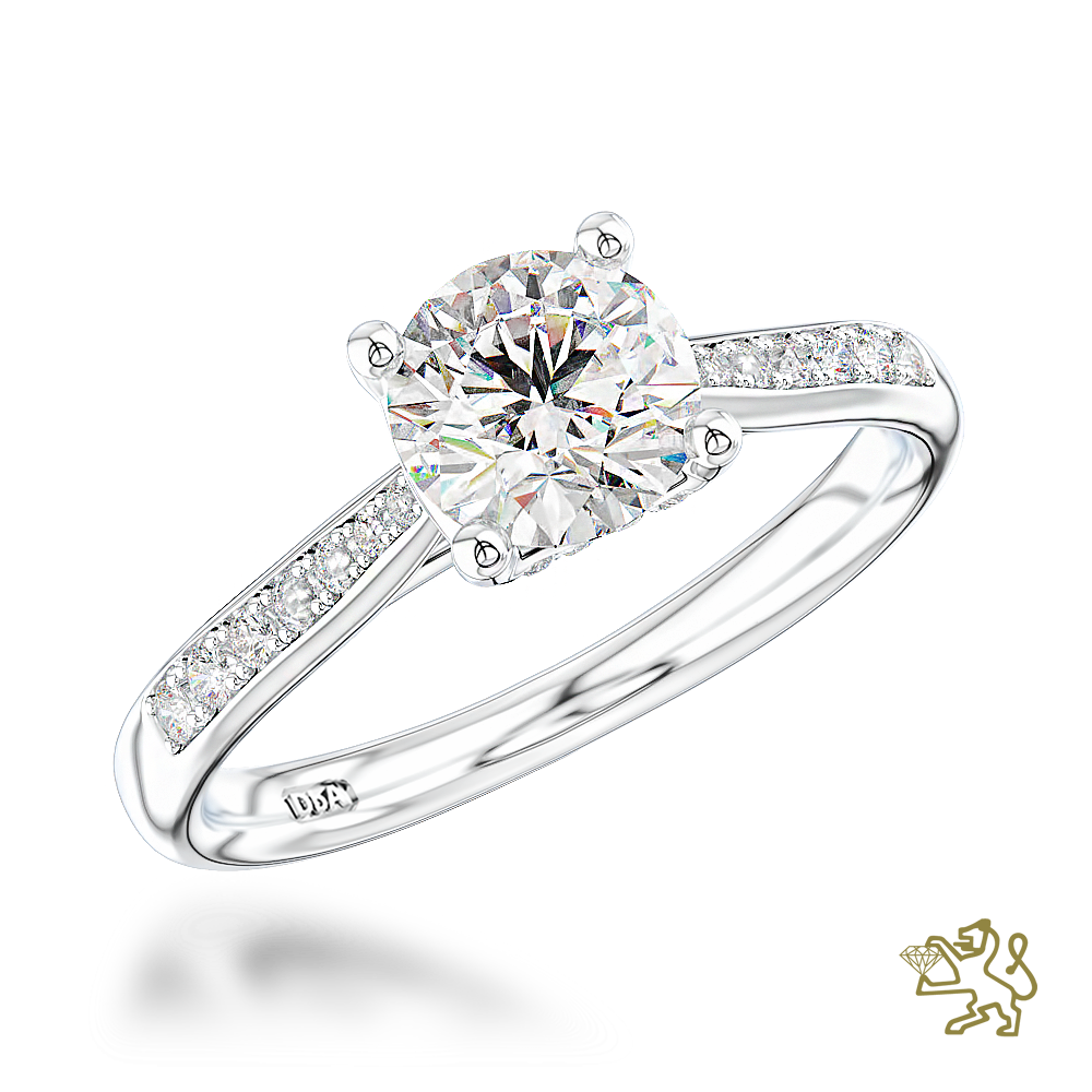 Memoire Aura Solitaire 0.50ct D SI1 Diamond Platinum Ring - Michael Jones Jeweller