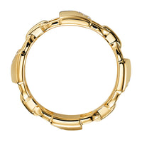 Michael Kors Women's Mercer Link 14K Gold-Plated Sterling Silver Padlock Ring