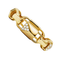 Michael Kors Women's Mercer Link 14K Gold-Plated Sterling Silver Padlock Ring - Michael Jones Jeweller