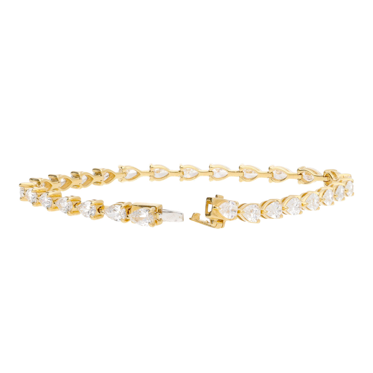 Laboratory Grown Diamond 7.00ct 18ct Yellow Gold Tennis Bracelet - Michael Jones Jeweller