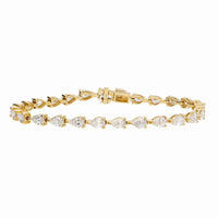 Laboratory Grown Diamond 7.00ct 18ct Yellow Gold Tennis Bracelet - Michael Jones Jeweller