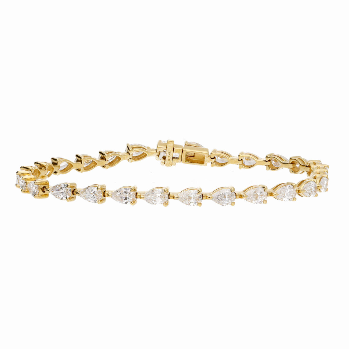 Laboratory Grown Diamond 7.00ct 18ct Yellow Gold Tennis Bracelet - Michael Jones Jeweller