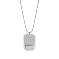 Steel and Barnett Gents Stainless Steel Dogtag Necklace Adjustable 24-27 Inches