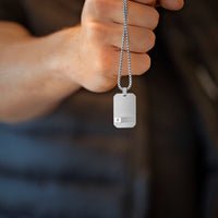 Steel and Barnett Gents Stainless Steel Dogtag Necklace Adjustable 24-27 Inches