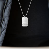 Steel and Barnett Gents Stainless Steel Dogtag Necklace Adjustable 24-27 Inches