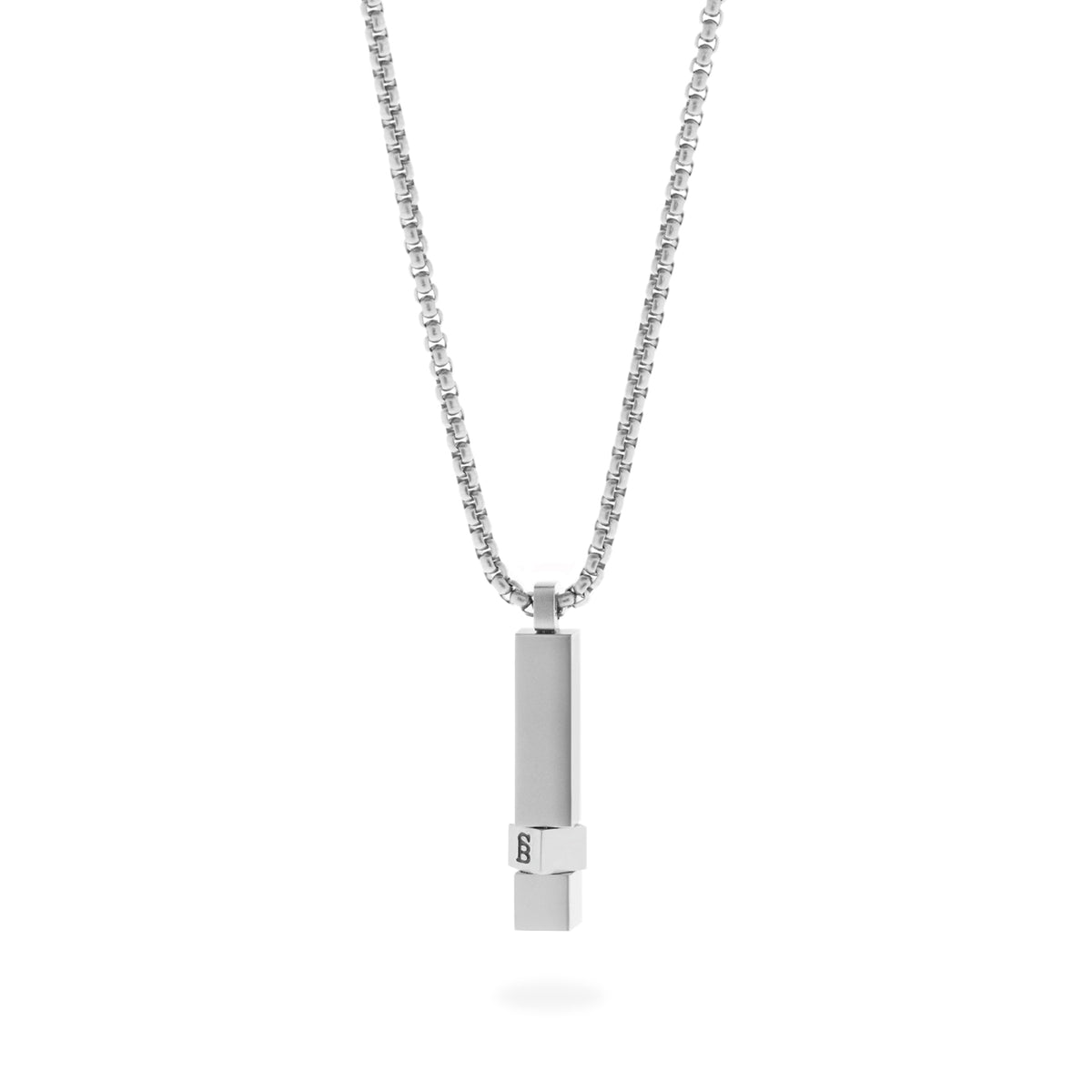 Steel and Barnett Gents Stainless Steel Vertical Bar Necklace Adjustable 24-28 Inches - Michael Jones Jeweller