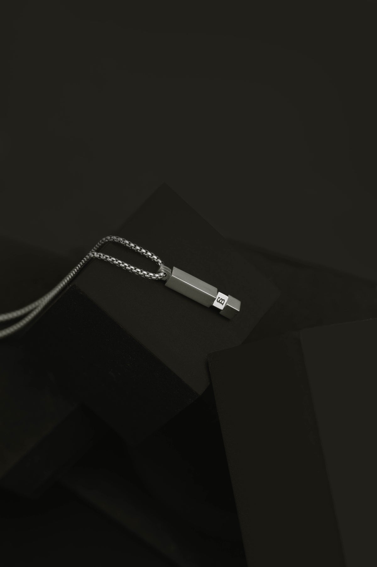 Steel and Barnett Gents Stainless Steel Vertical Bar Necklace Adjustable 24-28 Inches - Michael Jones Jeweller