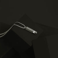 Steel and Barnett Gents Stainless Steel Vertical Bar Necklace Adjustable 24-28 Inches