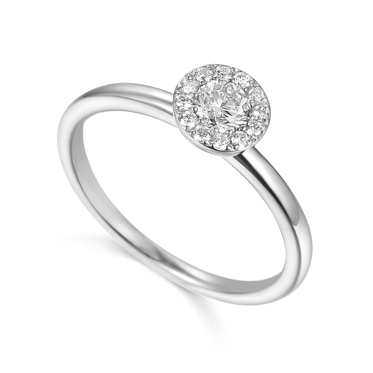 Diamond April Birthstone Collection 18ct White Gold Cluster Ring - Michael Jones Jeweller
