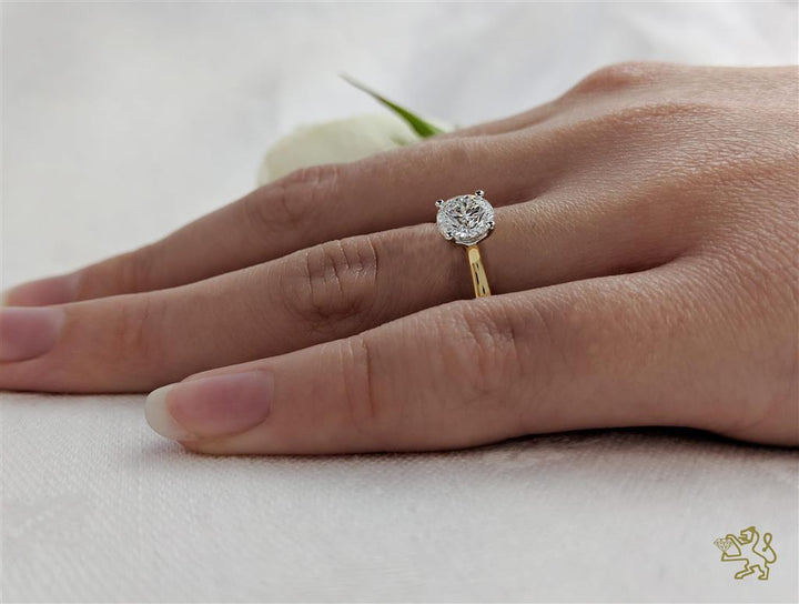 Open Tulip Solitaire 1.00ct E SI1 Diamond Yellow Gold/Platinum Ring