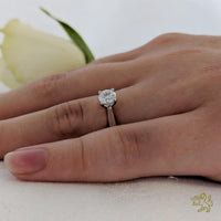 Open Tulip Solitaire 0.43ct D IF Diamond Platinum Ring
