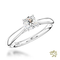 Open Tulip Solitaire 0.51ct F SI1 Diamond Platinum Ring - Michael Jones Jeweller