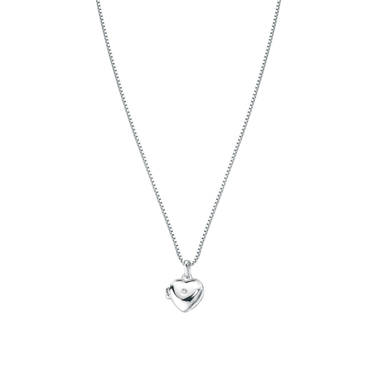 Childs D for Diamonds Medium Silver Heart Locket - Michael Jones Jeweller