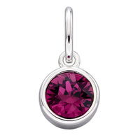 Crystal Birthstone Silver Charm October - Michael Jones Jeweller
