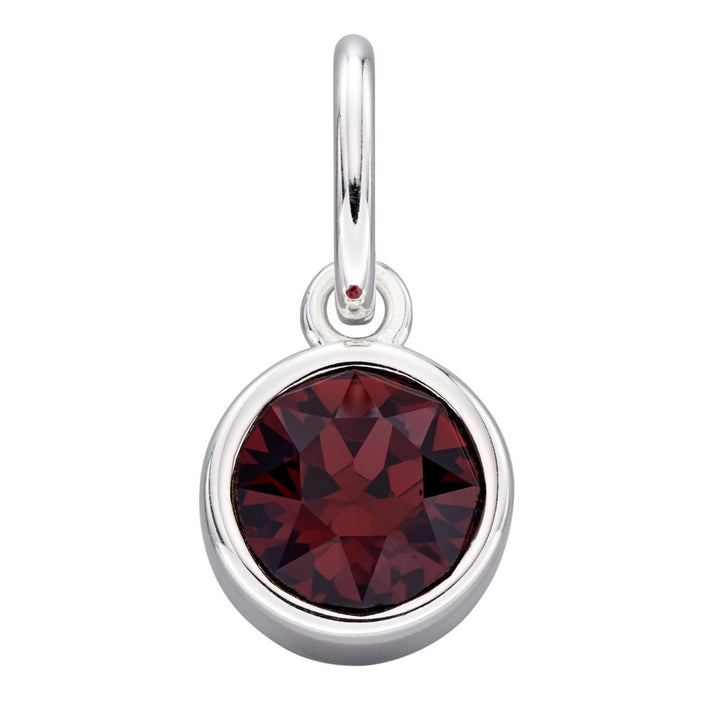 Crystal Birthstone Silver Charm January - Michael Jones Jeweller