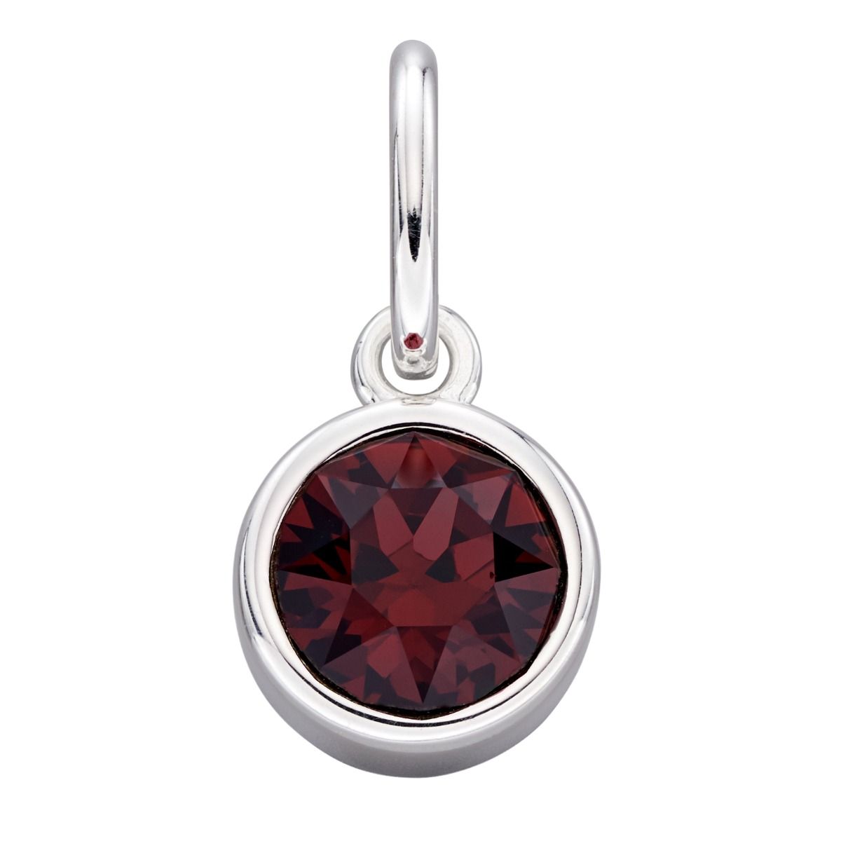 Crystal Birthstone Silver Charm January - Michael Jones Jeweller