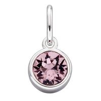 Crystal Birthstone Silver Charm June - Michael Jones Jeweller