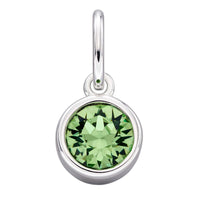 Crystal Birthstone Silver Charm August - Michael Jones Jeweller