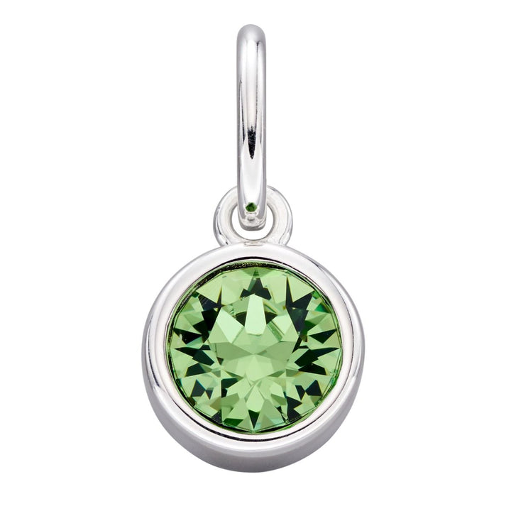 Crystal Birthstone Silver Charm August