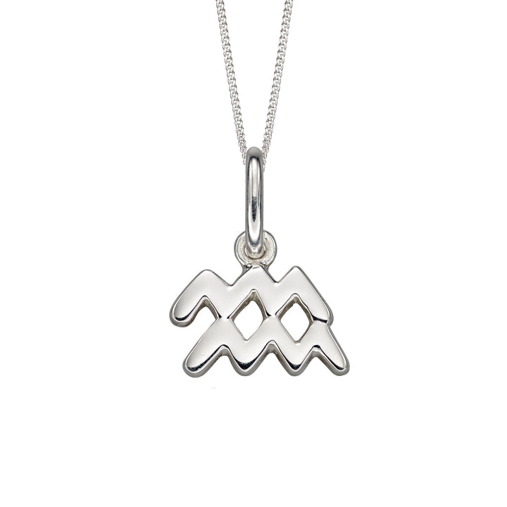 Zodiac Aquarius Silver Charm