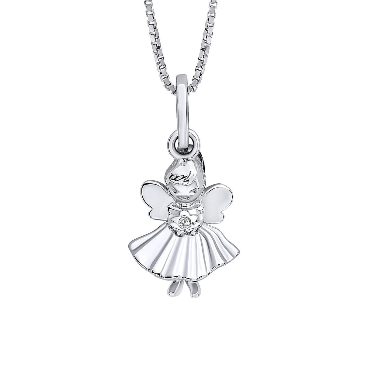 D for Diamond Child's Fairy Diamond Pendant - Michael Jones Jeweller