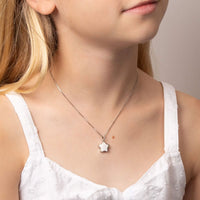D for Diamond Child's Star Diamond Locket Pendant