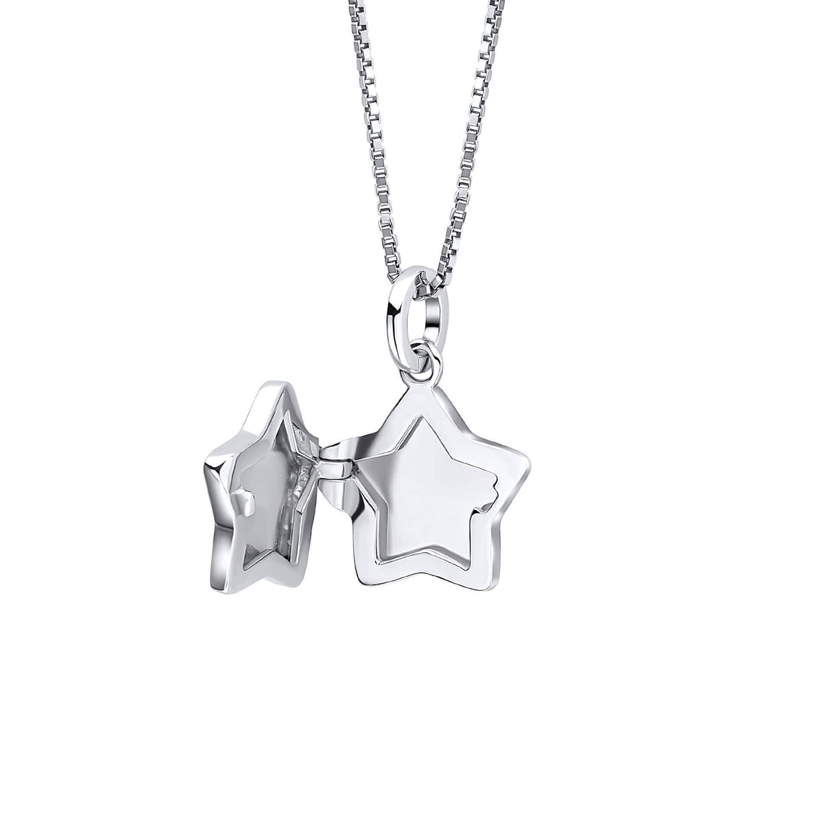 D for Diamond Child's Star Diamond Locket Pendant - Michael Jones Jeweller