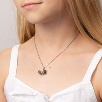 D for Diamond Child's Star Diamond Locket Pendant