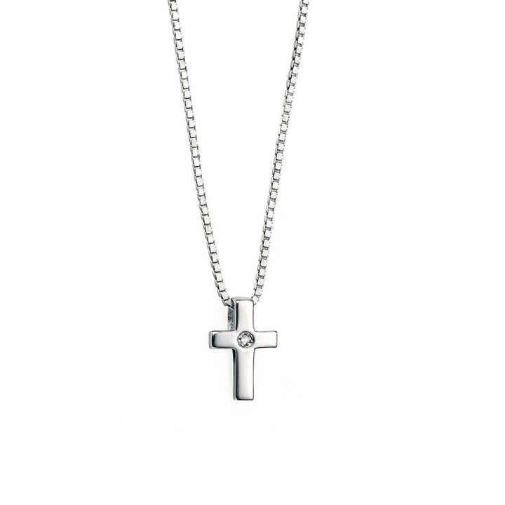 Childs D for Diamond Small Cross Pendant