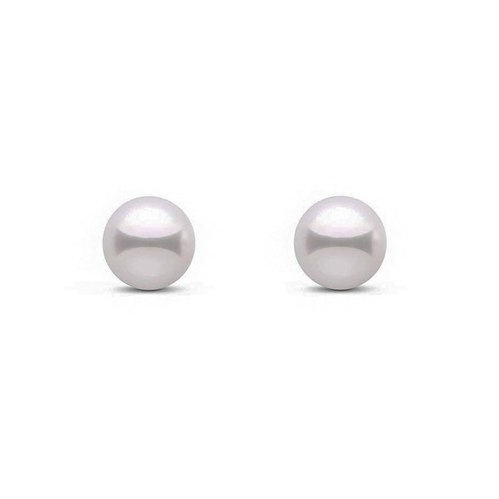 7.5mm Grey Freshwater Pearl 9ct Yellow Gold Stud Earrings - Michael Jones Jeweller