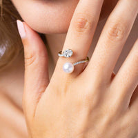 Yoko Starlight Akoya Pearl and Diamond 18ct Yellow Gold Phoenix Ring