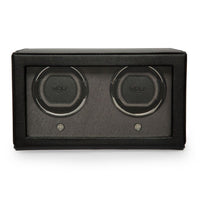 WOLF Cub Double Black Watch Winder with Cover - ONLINE EXCLUSIVE