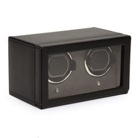 WOLF Cub Double Black Watch Winder with Cover - ONLINE EXCLUSIVE