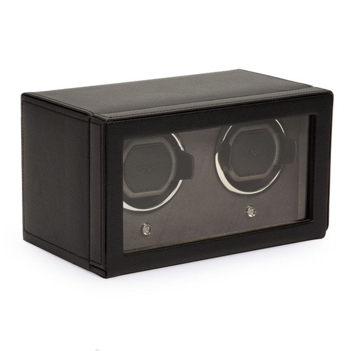 WOLF Cub Double Black Watch Winder with Cover - ONLINE EXCLUSIVE