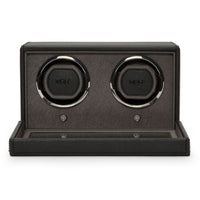 WOLF Cub Double Black Watch Winder with Cover - ONLINE EXCLUSIVE