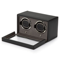 WOLF Cub Double Black Watch Winder with Cover - ONLINE EXCLUSIVE
