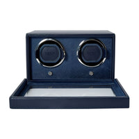 WOLF Cub Double Navy Watch Winder with Cover - ONLINE EXCLUSIVE