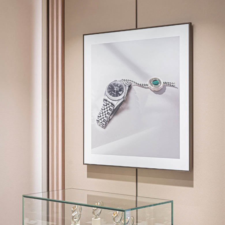 Rolex Certified Pre-Owned showroom display case