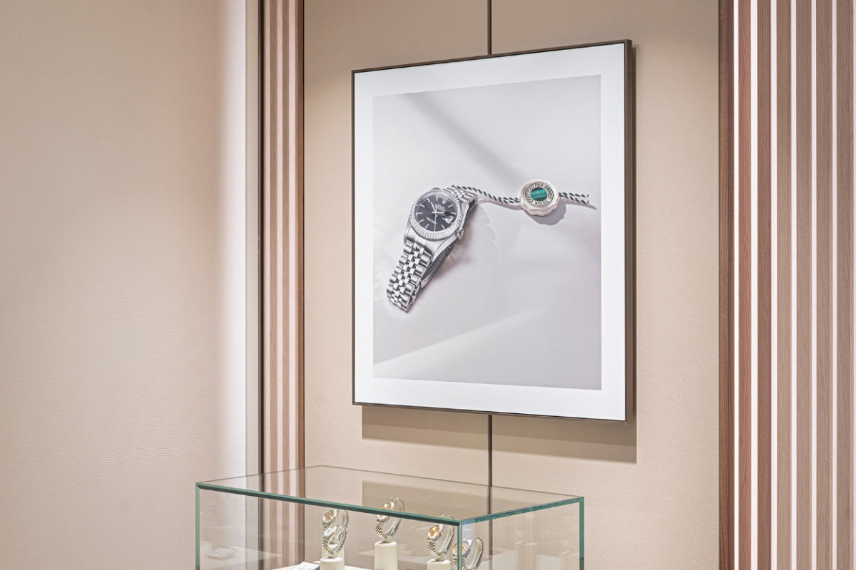 Rolex Certified Pre-Owned showroom display case