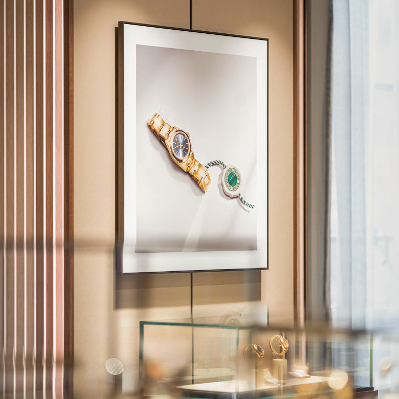 Rolex Certified Pre-Owned showroom display case