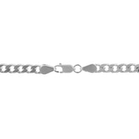 Silver 24 Inch Octagonal Curb Link Necklace