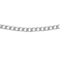Silver 24 Inch Octagonal Curb Link Necklace